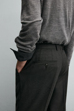 SLIM FIT SUIT TROUSERS - Zara фото 5