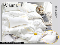 КПБ Alanna Однотонный с вышивкой на резинке по кругу ALAOVR05 Семейный