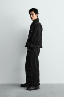 LIMITED EDITION CROPPED FIT DENIM JACKET - Zara фото 4