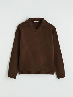 Polo Yaka Erkek Triko Kazak