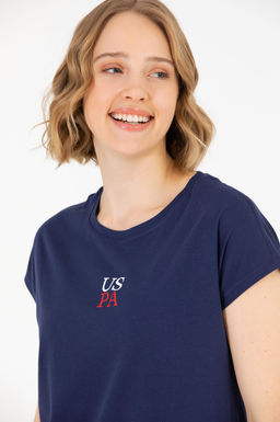 Kad_n Lacivert Bisiklet Yaka Ti__rt - U.s. polo assn фото 4