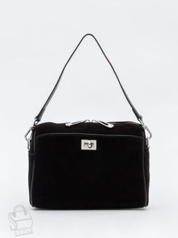 Сумка женская кожаная 6169Q black Polina&Eiterou