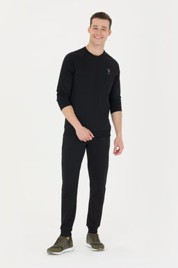 U. S. Polo Assn / Мужской черный базовый свитшот с круглым вырезом - U.s. polo assn фото 17