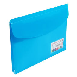 Цена за 12 шт. Папка-конверт на липучке А4, 180 мкр, с расширением, карман для визиток, МИКС