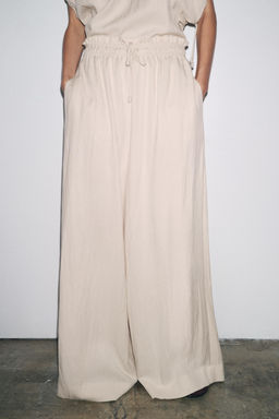 ZW COLLECTION FLOWING PYJAMA TROUSERS - Zara фото 2