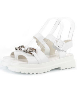 08-PEAG03-1 WHITE Босоножки женские (натуральная кожа)