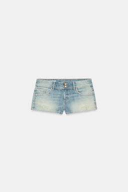 SHORTS MINI DENIM TRF TIRO BAJO / Azul claro - Zara фото 5