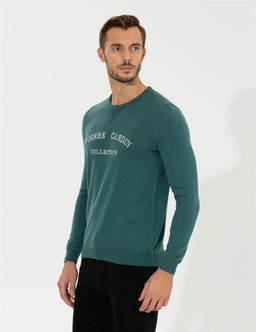 Ye_il Slim Fit Bisiklet Yaka Triko Kazak - Pierre cardin фото 4