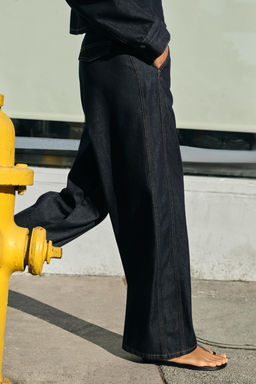 Z1975 HIGH-WAIST JOGGER WIDE-LEG JEANS - Zara фото 5