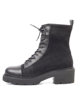 01-M03 BLACK Ботинки демисезонные женские (натуральная кожа, велюр, байка) - Фабричный китай фото 11