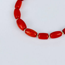 Браслет регулируемый на увеличение из Коралла от 16 см