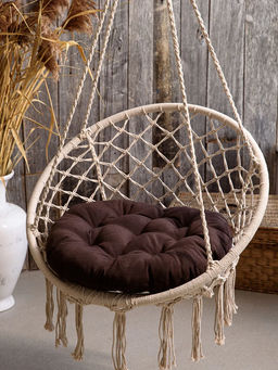 Подушка в кресло кокон и качели PR 60х60 см, рогожка, круглая, Bio-Line