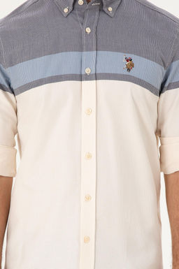 Мужская темно-синяя рубашка с длинным рукавом - U.s. polo assn фото 6