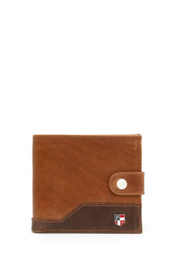 Мужской коричневый кошелек Неожиданная скидка в корзине