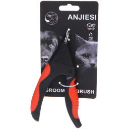 Когтерез - гильотина для животных "ПРОФФ - МОЙ БРО", прорезиненная ручка, цвет красный/черный, 8*16см