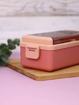 Ланчбокс "Life every day", pink (ложка+вилка), 700 мл