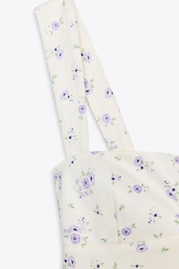 PRINTED SHORT SATIN DRESS - Zara фото 8