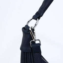 Сумка-мешок на молнии, наружный карман, длинный ремень, цвет тёмно-синий - Simaland фото 5