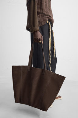 LEATHER TOTE BAG - Zara фото 2