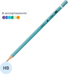 Карандаш чернографитный Attache Shine, трехгранный, б/ласт, ассорти фото 2