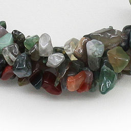 Яшма зеленая Василиса, галька 3х, комплект, бусы длиной 45см - Agat77 фото 3