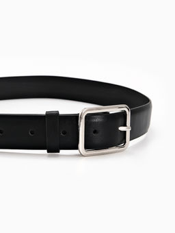 Ремень женский Classic, 110×3 см, пряжка металл, серебристая, чёрный