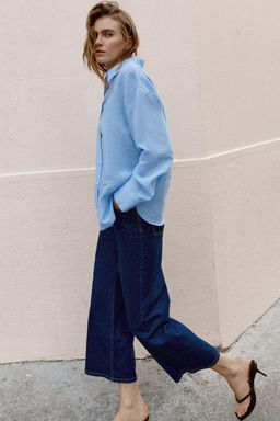 CAMISA OVERSIZE RAYAS / Azul - Zara фото 6