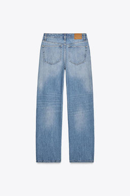TRF STRAIGHT-LEG MID-RISE JEANS - Zara фото 7