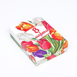 Подарочная коробка сборная Букет тюльпанов 21 х 15 х 5,7 - UPAK LAND фото 3