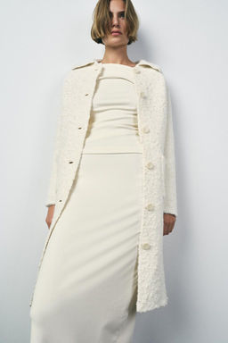 WOOL BLEND KNIT COAT - Zara фото 3