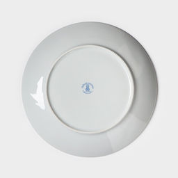 Тарелка новогодняя Добрушский завод Зимний лес, d=24 см, фарфор, синяя