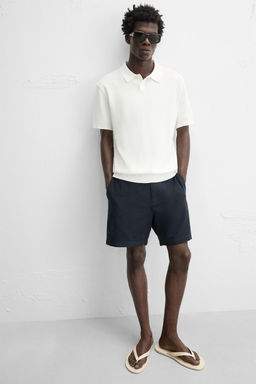 COTTON/LINEN BERMUDA SHORTS - Zara фото 15