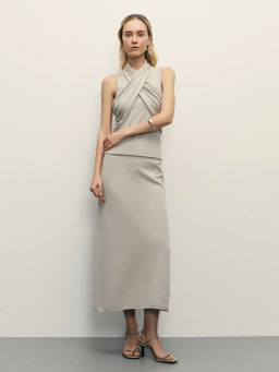 Вязаная юбка миди из вискозы / Zarina