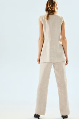 Americana de lino sin mangas - H&m фото 3