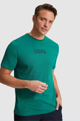 Erkek Koyu Ye_il Regular Fit Bisiklet Yaka Basic Ti__rt