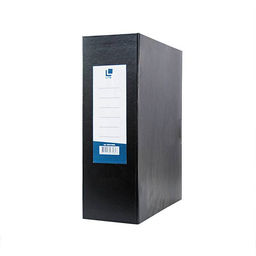 Короб архивный LITE 100 мм А4 черный бумвинил, 2 завязки, вместимость до 1000 листов разоб...