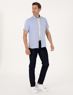 Koyu Lacivert Straight Fit Jean Pantolon