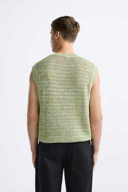 TEXTURED KNIT VEST - Zara фото 7