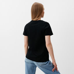 Футболка женская Let&apos;s go, чёрная, размер 46