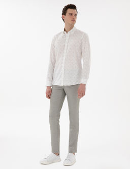 Haki Slim Fit Kanvas Pantolon - Pierre cardin фото 3