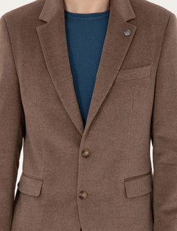 A__k Kahverengi Slim Fit Ceket