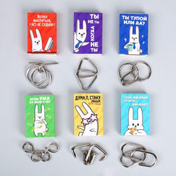 Цена за 12 шт. Головоломка металлическая «Раскачай логику», МИКС, в шоубоксе