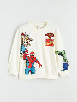Marvel Comics Bask?l? Erkek ?ocuk Sweatshirt
