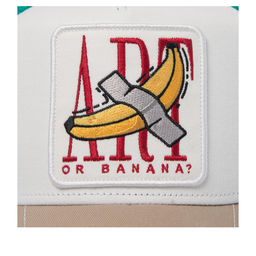 Бейсболка DJINNS арт. HFT Food Banana Art (бежевый / белый)