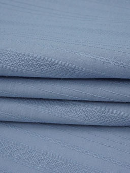 Фактурный хлопок Рельефные полоски цв.голубой джинс, ш.1.45м, хлопок-100%, 110гр/м.кв - Купава фото 6