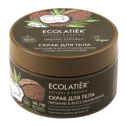 Ecolatier Organic Farm GREEN Скраб д/тела Отшелуш.Питание+Восст."COCONUT Oil" 300гр банка