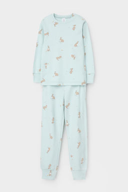 Crockid _ К 1552/голубой опал,кролики и цветы пижама дет  фото 2