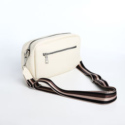 Сумка женская на молнии, белая