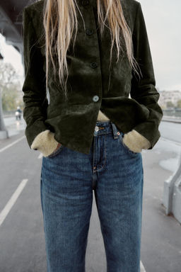 Z1975 WIDE-LEG CROPPED HIGH-WAIST JEANS - Zara фото 3