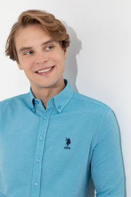 Erkek Petrol Uzun Kollu Basic G_mlek